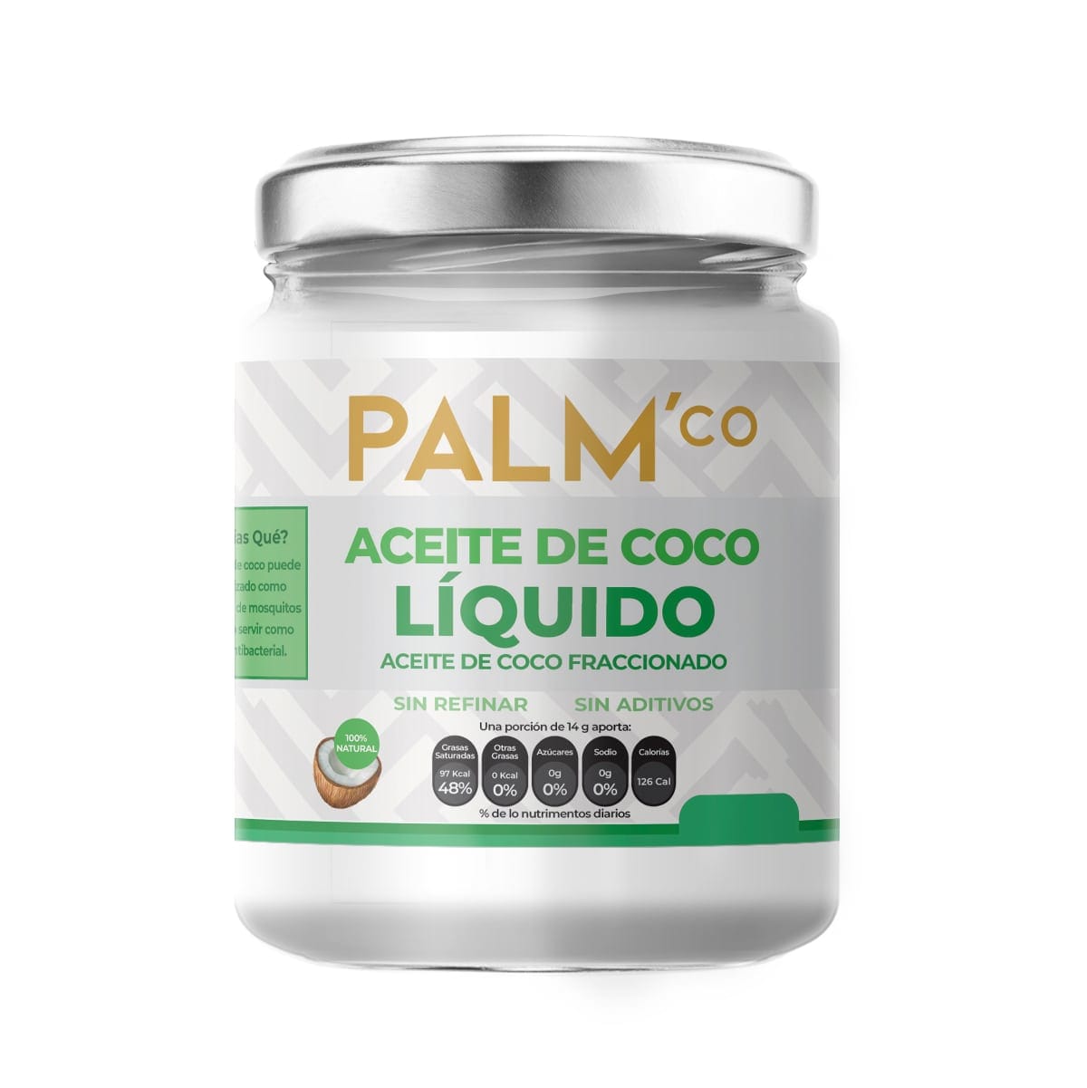 Aceite de Coco Fraccionado Líquido – 100% Puro y Natural