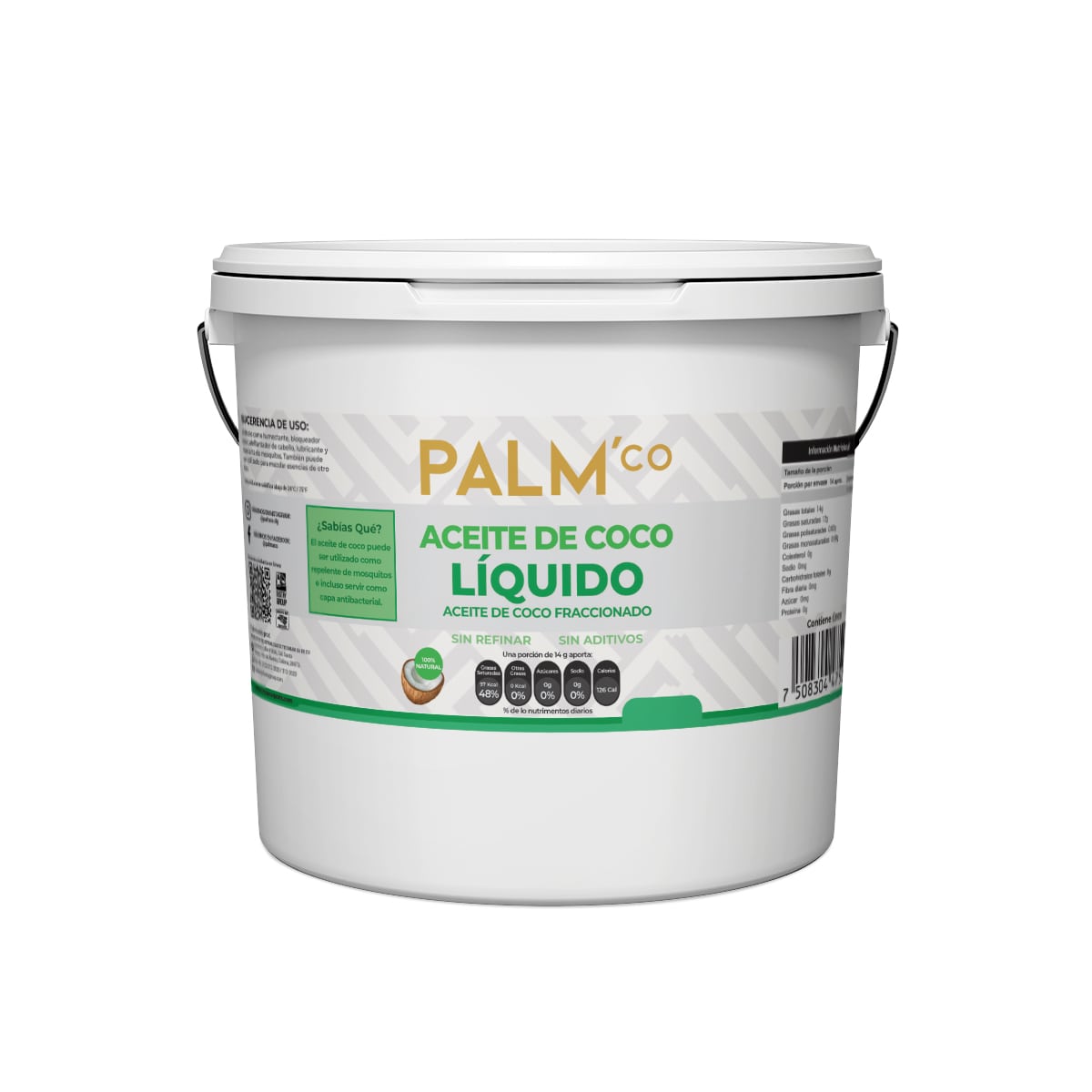 Aceite de Coco Fraccionado Líquido – 100% Puro y Natural