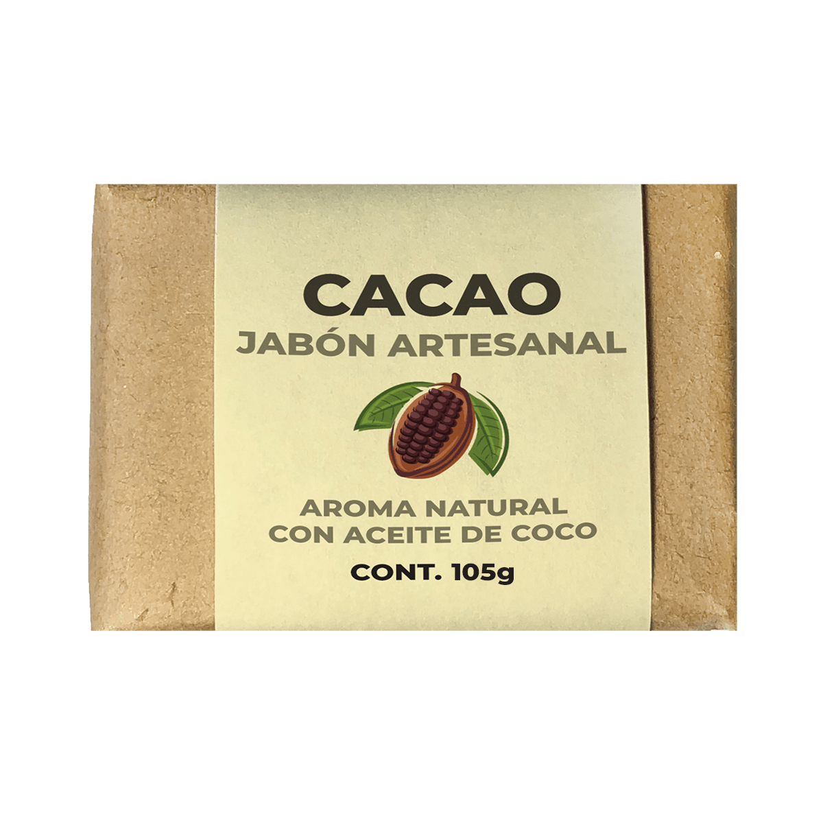 Jabón Artesanal Cacao con Aceite de Coco