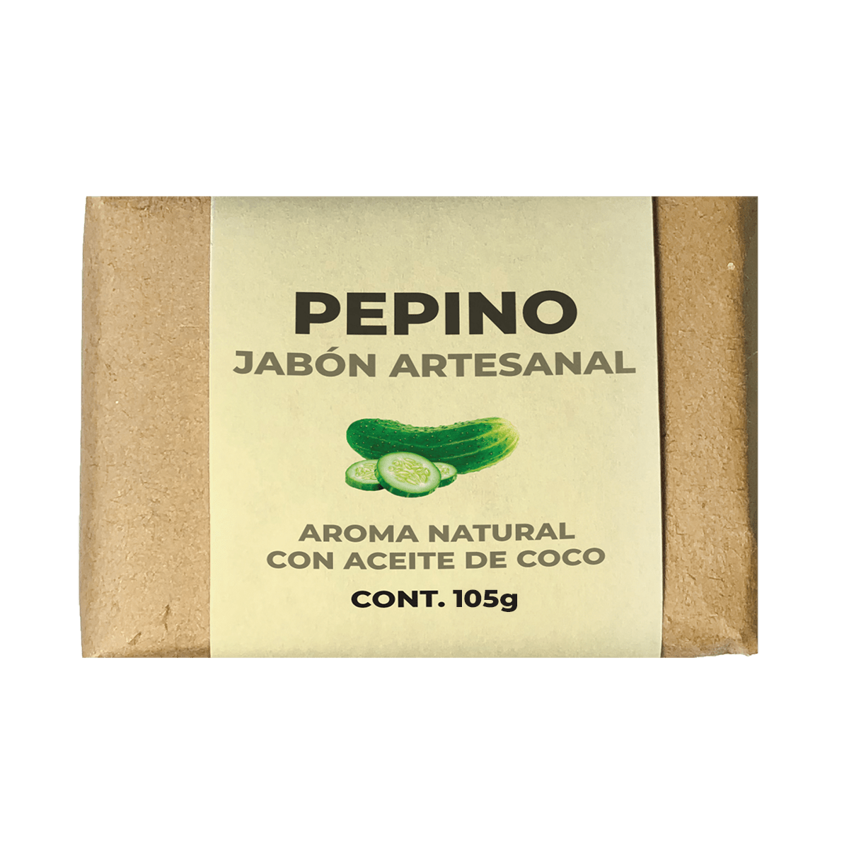 Jabón Artesanal Pepino con Aceite de Coco